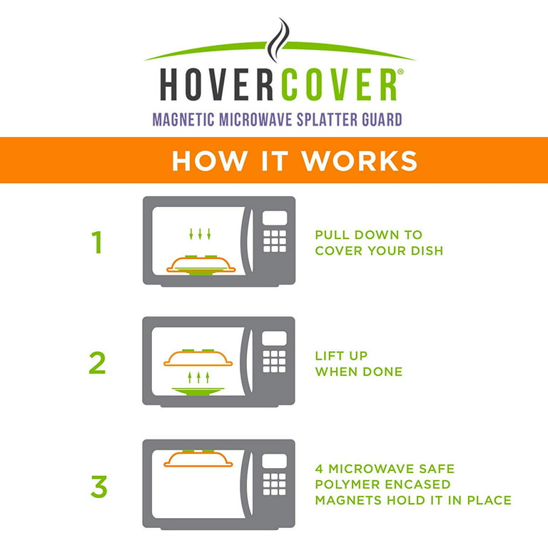 Hover Cover Magnetic Microwave Splatter Lid
