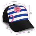 thumbnail image 2 of Naloa Flamingo Adult adjustable Print Baseball Hat, Patchwork curved brim baseball capfor Men and Women, One Size, 2 of 5