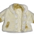 thumbnail image 3 of B-One Kids Girls Soft Faux Fur Jacket with Beret Hat, Toddler Girls, Size 4T, Two-Tone Ivory/ Beige, 3 of 3
