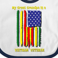 thumbnail image 4 of Inktastic My Great Grandpa is a Vietnam Veteran Boys or Girls Baby Bib, 4 of 4