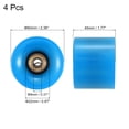 thumbnail image 2 of Uxcell 60mm with Bearings ABEC-11 Street Wheels for Skateboards Cruiser 80A, Golden Blue 4 Pack, 2 of 5