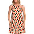 thumbnail image 1 of Xecao Raquettes de Tennis de Table pour Femmes Robes d'Été Décontractées Robes de Plage Sans Manches Robe Évasée avec Poches, 1 of 7