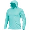 thumbnail image 1 of czcpp-Men's UPF 50+ Sun Protection UV Shirt Hoodie Quick Dry Long Sleeve Plain Rash Guard Fishing Swim T-Shirts, 1 of 4