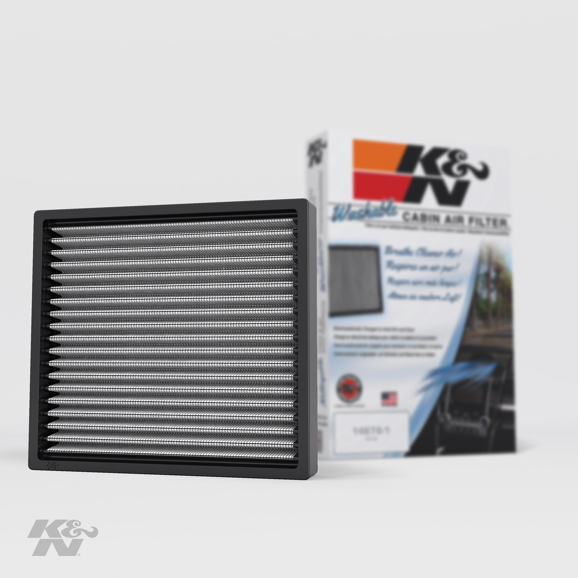 K&N Performance Cabin Air Filter: Lifetime, Washable, Engineered to Maximize Airflow, VF2000