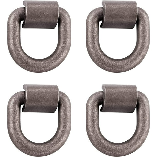 Weld On D-ring 5/8" Weld-On D-Ring Chain Tie Down - 18,000 Lbs Rated, Forged Loop For Trailers & Trucks, Heavy-Duty Weld On Trailer Tie Downs - Foto 2