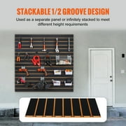 KFFKFF Slatwall Panels Heavy Duty 24H x 48L Garage Wall Organizer Set of 2 Panels, Black