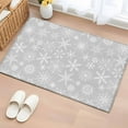 thumbnail image 3 of Winter Snowflake Area&nbsp;Rug 2x3ft Christmas Gray Background Modern Non-Slip&nbsp;Washable Square&nbsp;Rugs Soft Felt Indoor Floor Mat for Bedroom Kitchen Living Room Bathroom, 3 of 9
