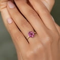 thumbnail image 6 of Gem Stone King 10K Yellow Gold Pink Mystic Topaz and White Diamond Engagement Ring for Women | 3.37 Cttw | Oval 10X8MM | Gemstone November Birthstone | Size 6, 6 of 7