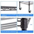 thumbnail image 5 of BestOffice 6-Tier Wired Black Metal Kitchen/Garage/Office Storage Shelves, 5 of 7