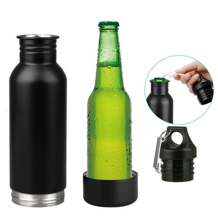 Beer Holder For Atv Beer Bottle Insulator, Stainless Steel Beer Bottle Insulator, Keeps Beer Colder with Opener/Beer Bottle Holder for Outdoor or Party-EEEKit ()