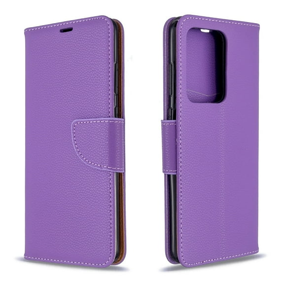 Dteck Case For Samsung S20 Plus (6.7 Inch), [Kickstand Feature] Luxury PU Leather Wallet Case Flip Folio Cover with [Card Slots][Wrist Strap], Violet