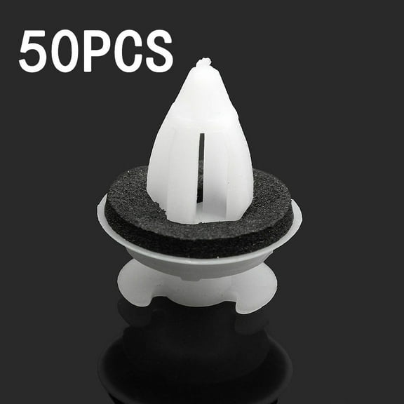 Tekuisi 50pcs Car Door Panel Clips Fixing Fasteners for BMW BE36 E38 E39 E46 M3 M5 Z3 Auto Accessories D57 White Car Buckle   Gasket