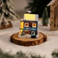 thumbnail image 3 of mimilili Lighted Christmas Village House Figurine Resin Holiday Tabletop Decoration with LED for Home Office Display, 3 of 3