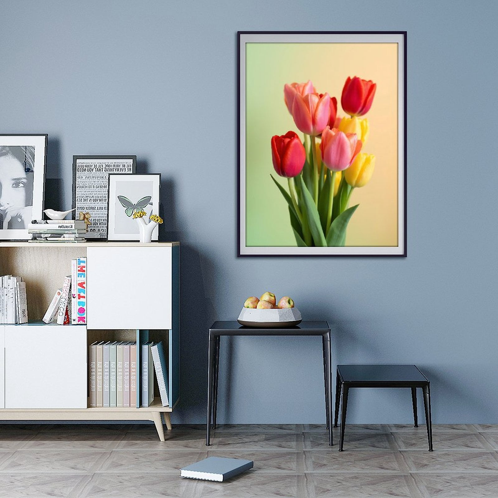 Diamond Art Kit for Adults, Colorful Spring Tulips Bouquet Diamond Painting for Adults Beginners, DIY Diamond Art Painting Kits, 5D Diamond Painting Crafts for Home Decor 12x16 Frameless