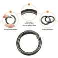 thumbnail image 3 of 10Pack Spring O Rings, 7/8"(22mm) ID Zinc Alloy Trigger Round Snap Buckle, DIY Accessories Spring Buckle (black), 3 of 6