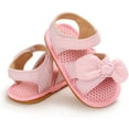 thumbnail image 5 of Infant Baby Girls Sandals Soft Sole T-Strap Toddler Flats First Walkers Summer Shoes, 5 of 7