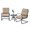 Brown, variant on 3 Piece Outdoor Bistro Set Spring Metal Lounge Chairs and Bistro Round Table Set, Wrought Iron Outdoor Furniture Set, Brown
