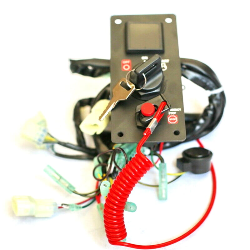Single Engine Ignition Cut Off Switch Panel Kit (4LED) for Outboards