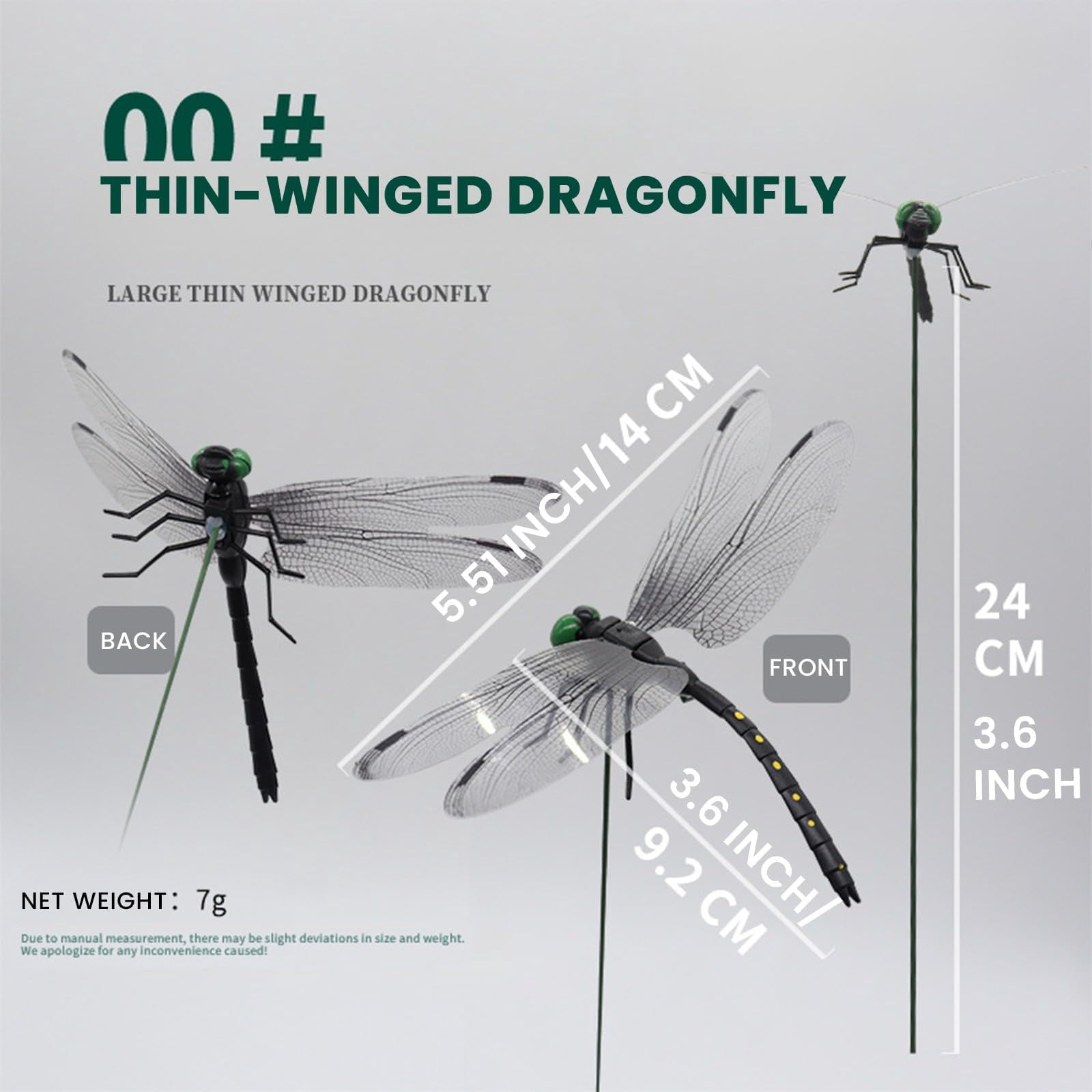 2026 New 40 Pcs Dragon Fly Clips for Bugs Repellent, 3D Artificial Dragonfly Hat Clip, Dragonfly Garden Decor (10PCS)