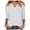 a-White443100, variant on VNKIDY Women's Solid Color Henley V Neck T Shirts Three Quarter Sleeve Loose Fit Tees Top For Casual Daily Wear Soft Tops