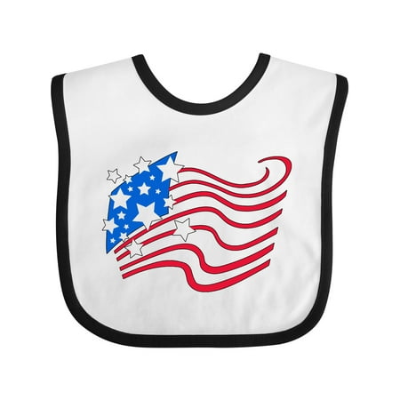 

Inktastic Stylized American Flag Fourth of July Gift Baby Boy or Baby Girl Bib