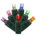thumbnail image 1 of Ensemble de 50 Lumières de Noël LED Grand Angle de Qualité Commerciale Multicolores - Fil Vert, 1 of 3