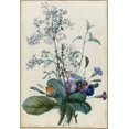 thumbnail image 2 of Redoute, Pierre Joseph 18x24 White Modern Wood Framed Museum Art Print Titled - A Bouquet of Flowers with Insects, 2 of 4