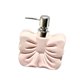 thumbnail image 2 of Dispensador de jabón de manos con forma de lazo y bomba, de cerámica, recargable y decorativo. Rosa, 2 of 9