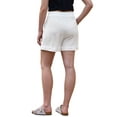 thumbnail image 3 of INSPIRE CHIC Shorts for Women's Casual Summer Elastic High Waisted Drawstring Wide Leg Shorts with Pockets XS White, 3 of 6