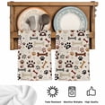 thumbnail image 6 of Dog Paw Kitchen Towels Set of 3, Vintage Farmhouse Dog Bones Love Heart Soft Microfiber Dish Towels, Absorbent Quick-Dry Washable Dishcloths for Kitchen Cleaning, Drying Dishes, 18x28 Inches, 6 of 9