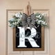 thumbnail image 1 of Corona de puerta principal con apellido Chamoist AZ para todo el año con lazo, corona de granja de 24 letras con lazo, coronas de primavera para puerta principal, decoración exterior para colgar,, 1 of 3