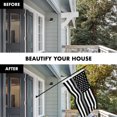 thumbnail image 3 of G128 Combo Pack: Flag Pole 6 FT Black Tangle Free & Thin Gray Line Flag 3x5 FT Brass Grommets Printed Polyester (Flag Included) Aluminum Flag Pole, 3 of 9