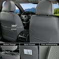 thumbnail image 5 of Coverado Front Car Seat Covers, Luxury Leather Car Seat Protectors, Automotive Interior Cushions Universal Fit Most Cars, Gray, 5 of 7