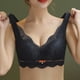 thumbnail image 5 of Sujetador de ropa interior con lazo y anillo sin acero con estampado de encaje sexy de talla grande para mujer Fridja  nalpqowj7515, 5 of 8