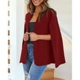 thumbnail image 3 of Dellytop Womens Casual Cape Open Front Split Sleeve Blazer Jacket, 3 of 4