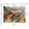 thumbnail image 5 of Art.com Train of the Santa Fe Railroad Drawn by a Diesel- Electric Locomotive Art Print, White Frame Wall Art, 21" x 17", 5 of 5