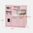 thumbnail image 3 of Best Choice Products Wooden Toddler Kitchen Playset with Espresso Machine, Toy Storage and 17 Accessories - Pink, 3 of 9