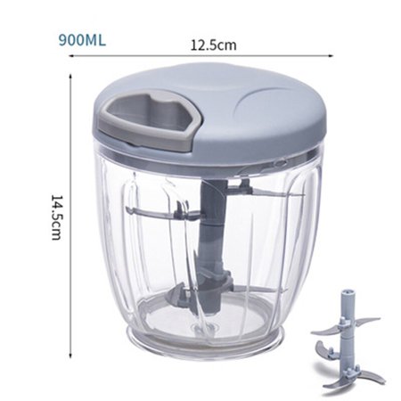 

500/900ML Garlic Chopper Manual Rotating Fruit Vegetable Cutter Chopper Slicer Garlic Grinder Peeler Grinder Blender Meat Grinder