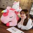 thumbnail image 5 of Peluches de unicornio gigante Kawaii para niños y niñas, muñecos de peluche suaves, caballo Animal, almohada, regalos de cumpleaños, 25-100CM, 5 of 5