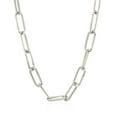 thumbnail image 2 of Sterling Silver Paperclip Chain Necklace Size 38 inches, 2 of 4