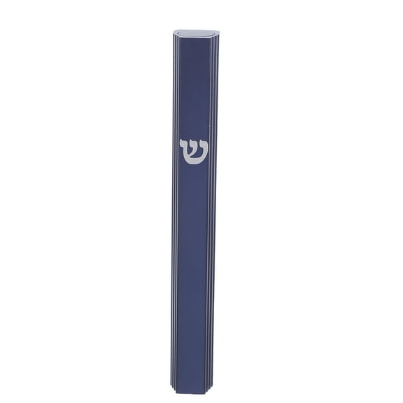 OUNONA Aluminum Judaica Mezuzah Case Blue for Home Blessings
