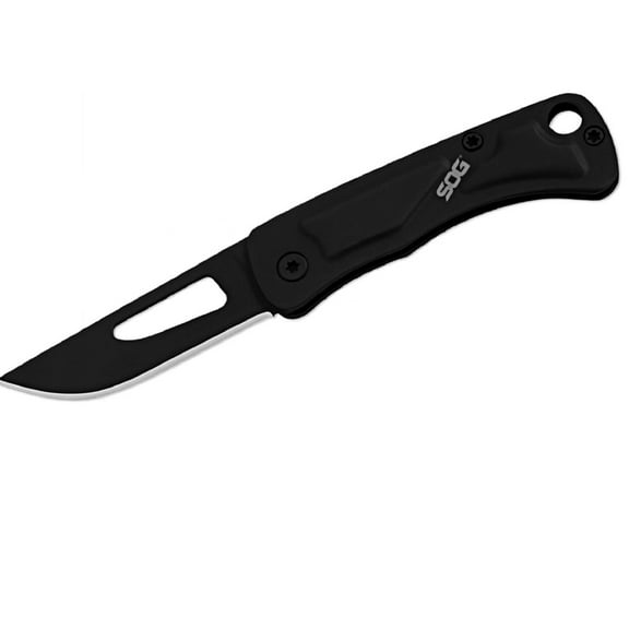 SOG Centi I Folder 1.4 in Black Plainedge Black Stainless