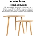 thumbnail image 3 of Set de 2 Mesas Minimalistas Ovaladas Mesa Auxiliar Lateral Mesita Moderna Minimalista para Sala De Estar Dormitorio Balcón Mesa de Centro Mesita De Noche Grande (café), 3 of 5