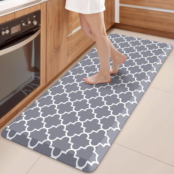 WISELIFE Anti Fatigue Floor Mat - 4/5 Inch Thick Kitchen Mat Non Slip Waterproof Heavy Duty Ergonomic Comfort Mat Durable for Home, Office, Sink, Lau