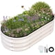 thumbnail image 1 of Cama elevada ovalada galvanizada Permade de 122 x 61 x 30 cm, color blanco, 1 of 8