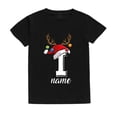 thumbnail image 1 of Camiseta personalizada de Navidad para niños, inicial con nombre, ropa para niños, Tops, trajes de fiesta de Navidad para niños y niñas, camiseta de vacaciones para niños, 1 of 4