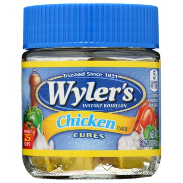 Pack of 8, Wyler's Instant Bouillon Chicken Flavored Cubes, 3.25 oz