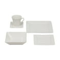 thumbnail image 2 of 10 Strawberry Street Nova Square 30 Piece Stoneware Dinnerware Set - Cream/White, 2 of 2