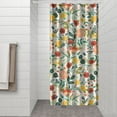 thumbnail image 3 of Floral Shower Curtain Watercolor Botanical Bathroom Decor Rustic Flower Design Fabric Bath Curtain for Tub Country Style Home Accessories with Hooks，36x72in(90x180cm), 3 of 5