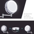 thumbnail image 3 of Mirrors Bathroom Vanity Mirrors Makeup Mirrors Lighted Magnifying Wall Mount LED Lighted Makeup Mirror 5X Magnifying Cosmetic Mirror 360° Swivel Extendable Two Sided Vanity Mirror for Bathro, 3 of 6